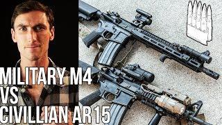 Military M4 vs  High End Civilian AR15