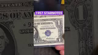 Rare 1957 Starnotes #youtubeshorts #star #note #starnote #money #coin   #dollar  #coinrollhunting