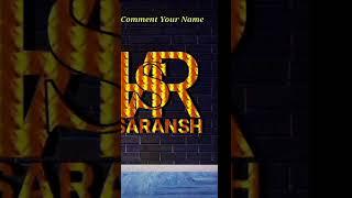 saransh name create logo  next name comment