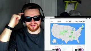BRITISH GUY TRIES TO GET ALL NAMES/LOCATIONS OF STATES PART 2 100%?!?!?!?