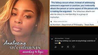 Analysing the faulty logic of my comments : the ad hominem attack