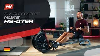 Rudergerät HS-075R Nuke Hop Sport I Innovativer Rudergerät mit Doppelschienensystem
