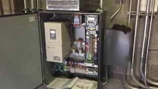 Modernized elevator machine room. Mini-gearless Torin machines with Smartrise controllers.