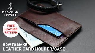 HOW TO MAKE A MEN CARD HOLDER – FREE LEATHER PATTERN – PDF FILE – DOWNLOAD -DIY