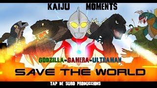 GODZILLA GAMERA ULTRAMAN SAVE THE WORLD!!!  KAIJU MOMENTS # 20