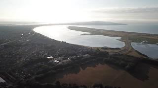 Early morning Mavic Pro drone flight over drought Raheny-Clontarf, Dublin, Ireland 19.07.2018