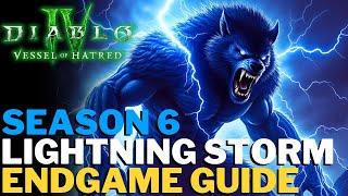 Diablo 4 - Lightning Storm Endgame Build Guide! S Tier Farming Build // Season 6