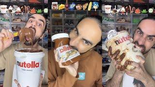 Eating the BIGGEST Nutella Jar in the WORLD! ASMR  