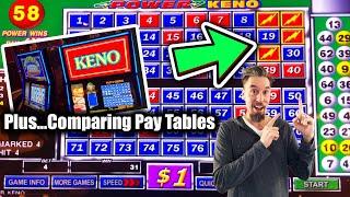 Always Check the KENO Pay Table! Nice Win on Power KENO!