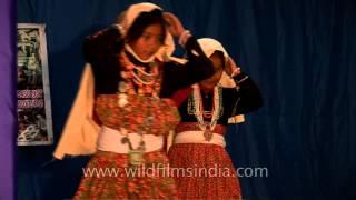 Young girls from rung tribe performing folk dance