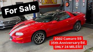 SOLD: 2002 Chevy Camaro Z28, 35th Anniversary Ed. , SS Pkg, ONLY 24 MILES!