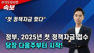 (속보)2025년 첫 정책자금 나왔다! 1월2일 대리대출, 1월6일 직접대출 | 신규자금 설명