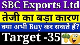 Sbc exports share news। sbc exports latest news। sbc exports share price। sbc exports share analysis