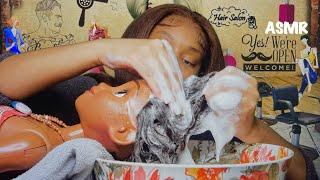 ASMR | Ghetto Hair Salon Wash Day & Style Role Play! 🫧