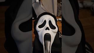 Fixing the mesh on the EU Ghostface mask!! #diy  #scream #ghostface