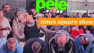 Times Square Show – Jumping Over 4 Guys! Hilarious Street Entertainment!