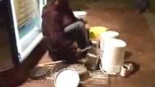 Awesome homeless guy drummer