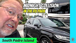 Midnight RV Collision: Prevost Towed Vehicle Hit !