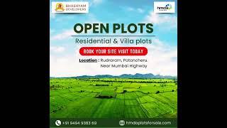 Open plots for sale in Rudraram, Patancheru Near Mumbai Highway #openplots #hyderabad #plots #villa