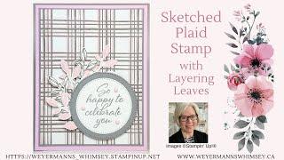 Sketched Plaid with Layering Leaves celebrate you card ideas