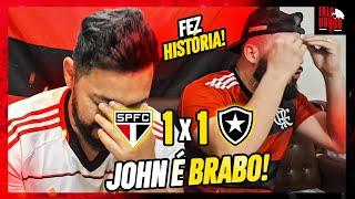 REACT SÃO PAULO 1X1 BOTAFOGO (5x4) FOGÃO SEGURA EMPATE E SE CLASSIFICA!