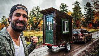 Building our Tiny Cabin on Wheels...Start to Finish | Only 32 Square Feet