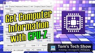 Get Computer Info with CPU Z