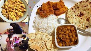 INDIAN SPECIAL DINNER ROUTINE || Finally Good News has come || Kathal Masala, Tawa Naan, Bread Halwa