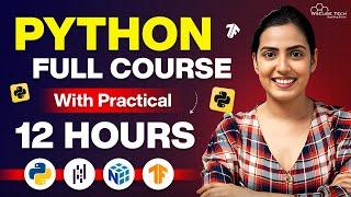 PYTHON Full Course for Beginners in 12 Hours | Learn Python Programming with Practical [2024-25]