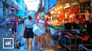 4K THAILAND  Walking in Sudden Rain Showers | Rainy Day Walk in Bangkok