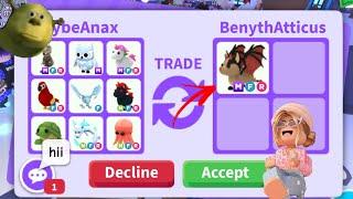 Trading In Roblox Adopt Me HUGE RICH TRADES