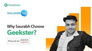 Saurabh on Geekster Full stack web development course | Geekster Reviews