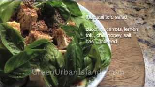 Garden Basil To A Tofu Salad