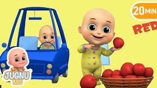 Learn Colors! - Rainbow Bus! | +More Baby Songs | Nursery Rhymes | JugnKids