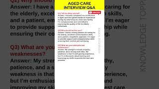 Aged Care Interview Questions and Answers