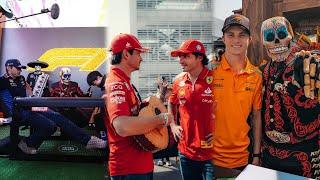 Max Verstappen Charles Leclerc & more F1 Drivers chilling in Mexico Paddock | Behind the scenes