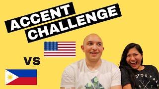 AMERICAN VS FILIPINO ACCENT CHALLENGE!