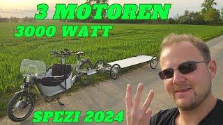 Fahrrad  Gespann mit 3 Motoren Spezi 2024