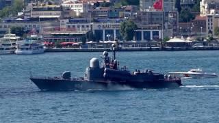 Tarantul Class Guided Missile Corvette Ivanovets 954 on the Bosphorus