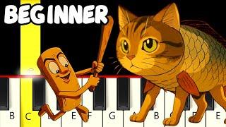 Brainrot - Anime Ending - Slow and Easy Piano Tutorial - Beginner