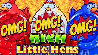 TRIPLE POP! MAX BET! IT FINALLY HAPPENED!  RICH LITTLE HENS Slot Machine (LIGHT & WONDER)