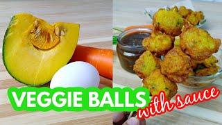 VEGGIE BALLS | Ganito ang Gawin mo sa Kalabasa at Carrot | with Fishball Sauce Recipe