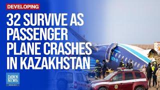 32 Survive As Plane Flying From Azerbaijan To Russia Crashes In Kazakhstan | Dawn News English