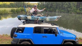 NEW KAYAK FISHING TECHNIQUE - Roof Rack Kayak Fishing