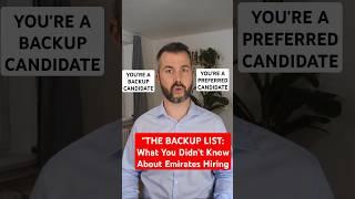 You're a BACKUP Candidate! That's Why You Failed the Emirates Final Interview