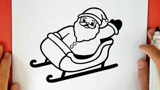 HOW TO DRAW SANTA CLAUS | SLEIGH