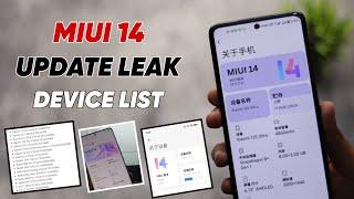 MIUI 14 About Phone Leak - MIUI 14 Update Devices List Leak