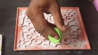 Diwali Rangoli with stencils  Innovative colourful rangoli with stencils