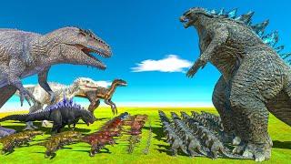 Carnivore Dinosaur Size Comparison vs Godzilla - Animal Revolt Battle Simulator