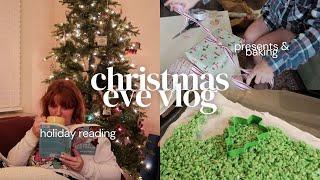 holiday reading, wrapping presents & Christmas baking | a christmas eve vlog